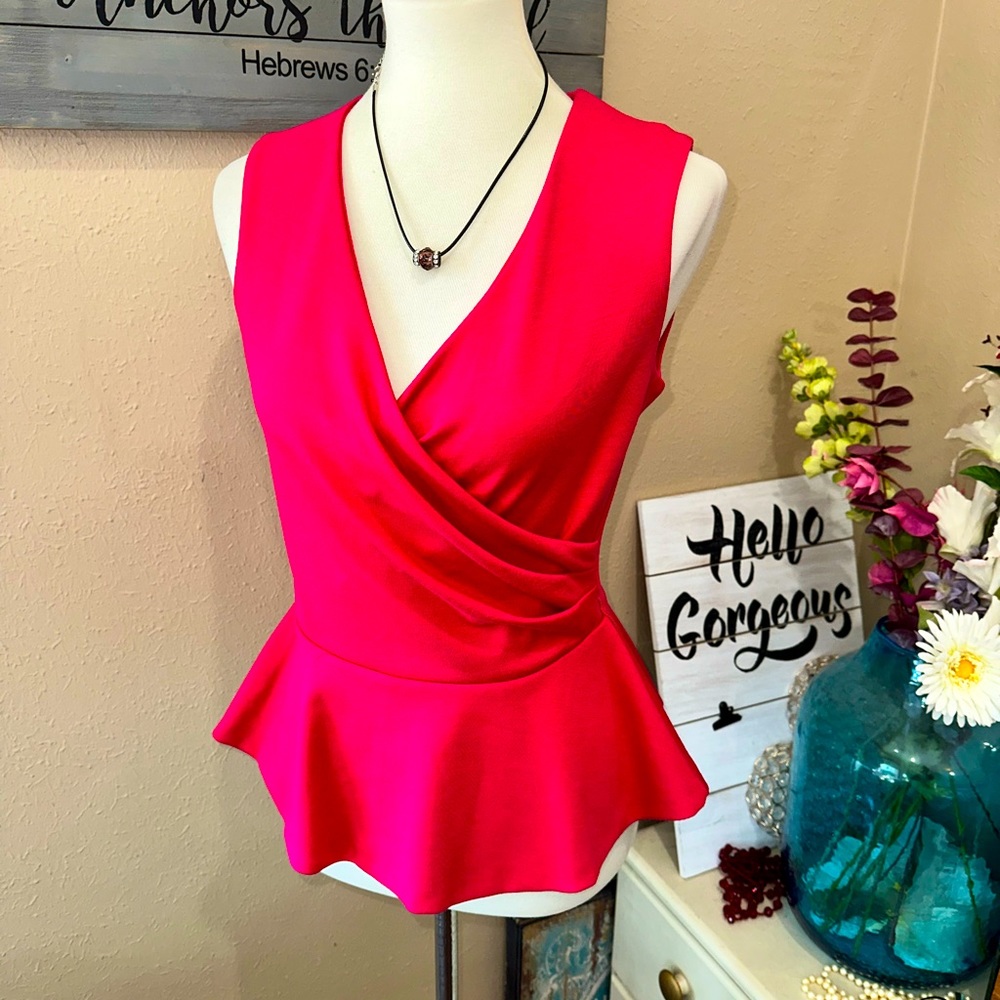 💖 New NY&Co Stretch Knit Peplum Top size 4 💖
